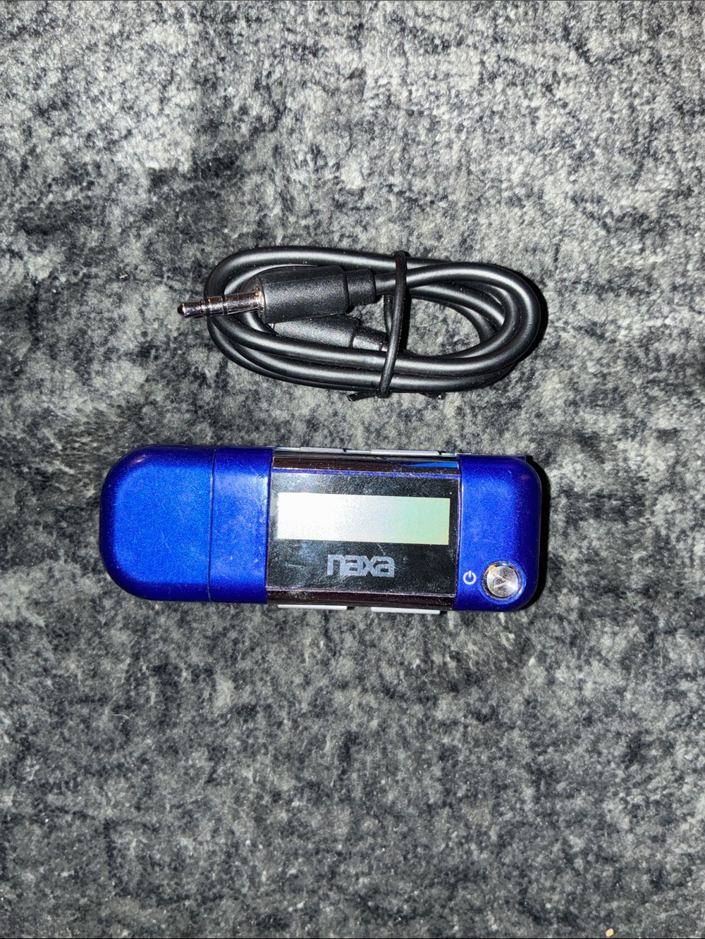 Naxa Metallic Blue Portable MP3 Player with Aux Cable